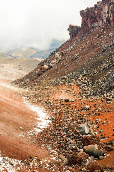 Cena Enevoada Sobre Vulcão Cotopaxi Equador — Fotografia de Stock