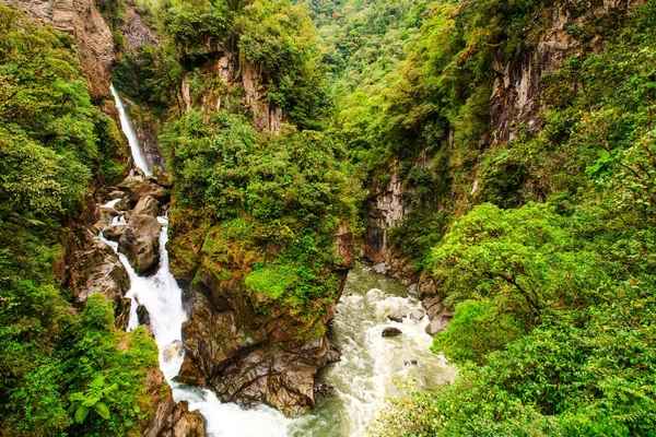 Pailon Del Devil Cachoeira Pastaza Creek Equador — Fotografia de Stock