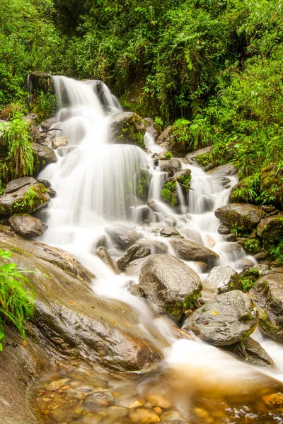 Muz ekvatoruna yakın Machay dağında şelale