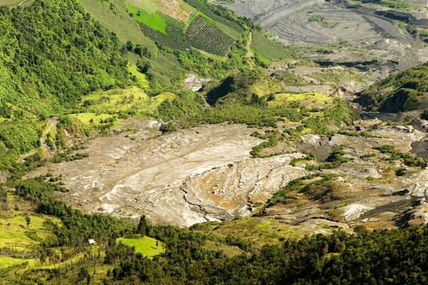 Verhärtete Vulkanische Lava Der Nähe Des Vulkans Tungurahua Ecuador — Stockfoto