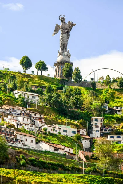 Monumento Virgen Panecillo Ubicado Quito Hills Ecuador — Foto de Stock