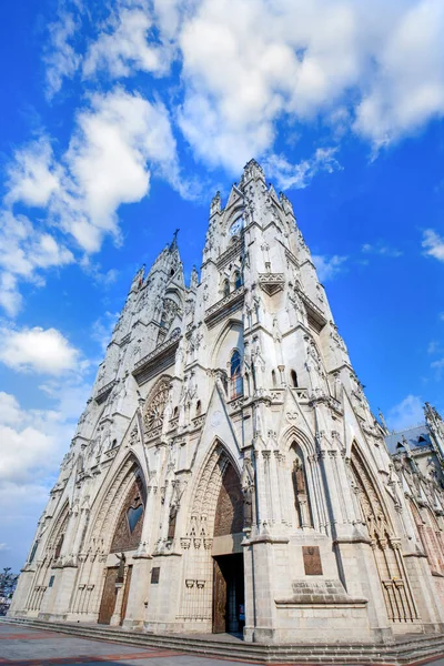 Basiliek Del Voto Nacional Belangrijkste Bezoekerspunt Ecuador Hoofdstad Quito — Stockfoto