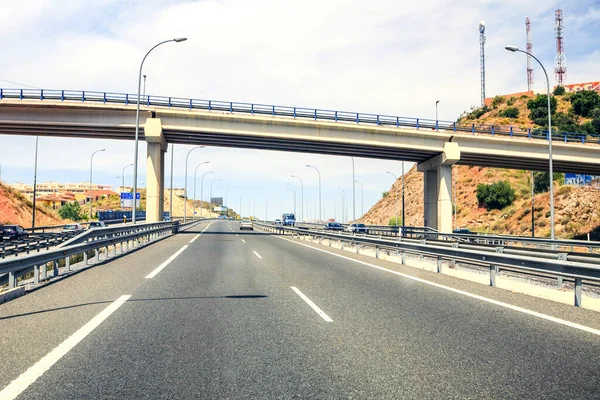 Autobahn Südspanien Einem Schönen Sommertag — Stockfoto