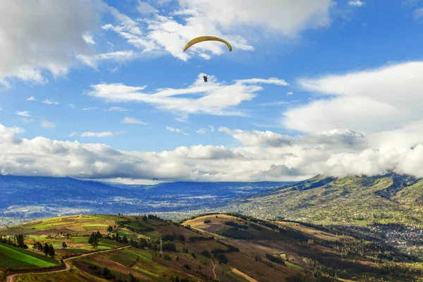 Paragliding Beautiful Landscape Ecuadorian Andes — Stock Photo, Image