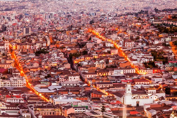 Ciudad Madura Quito Visto Desde Panecillo Mármol — Foto de Stock