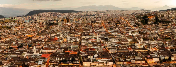 Quito Capital Del Ecuador Panorama Visto Desde Estatua Panecillo — Foto de Stock