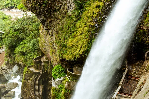 Pailon Del Devil Satanás Caldero Selva Tropical Ecuatoriana Dispara Desde — Foto de Stock