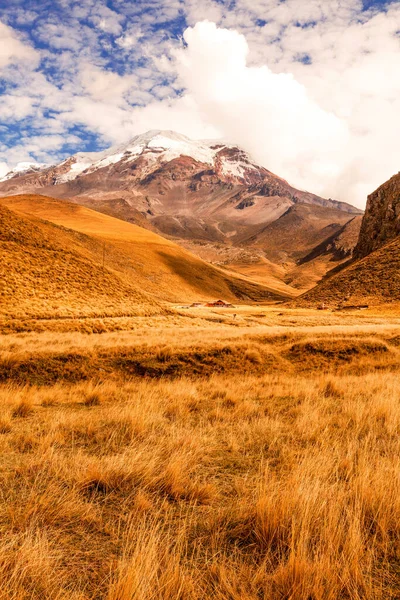 Chimborazo Sopka Ecuador 268 Metrů Jeho Umístění Podél Rovníkové Boule — Stock fotografie