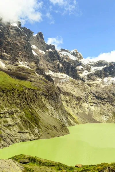 Altar Volcano Sangay National Park Ecuador Green Crater Lake Result — Stock Photo, Image