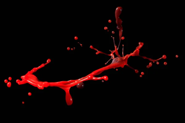 Collored Liquids Collision Macro Shot — стоковое фото