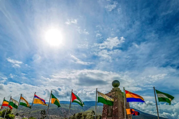 Mitad Del Mundo Mitt Världen Monument Nära Quito Ecuador — Stockfoto