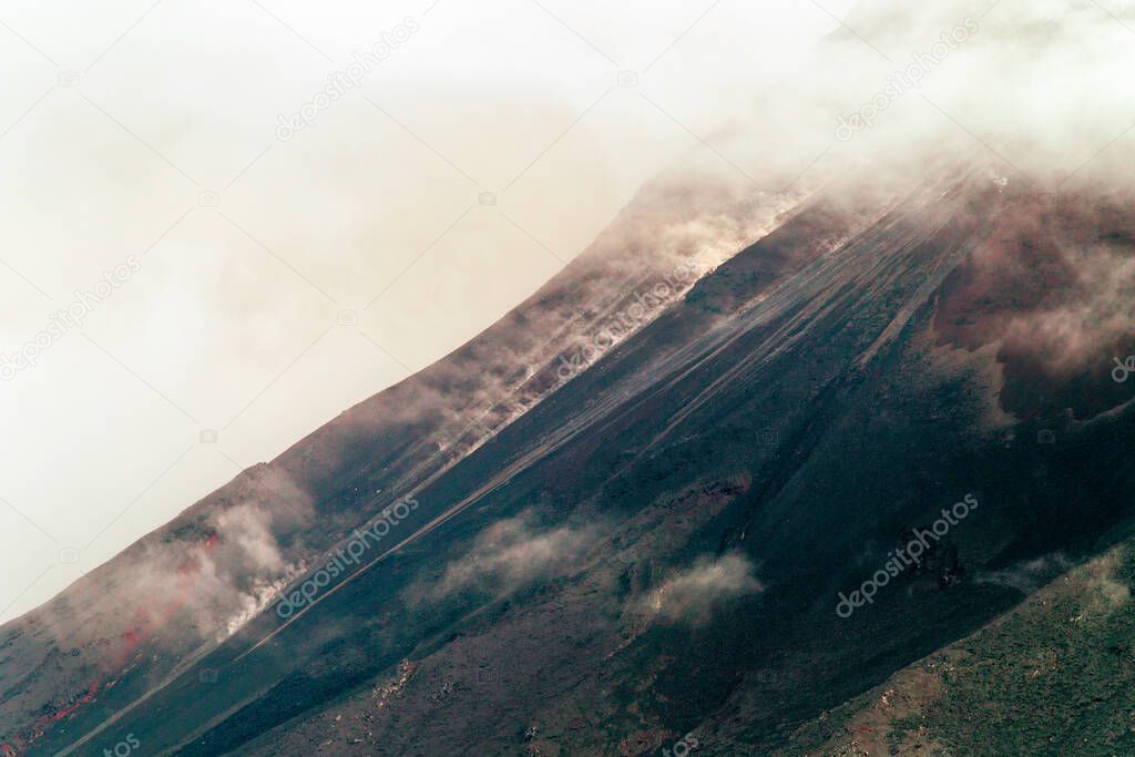 Ne Side Of Tungurahua Volcano Covered In Ash During Latest Eruption Out To Date April 2011