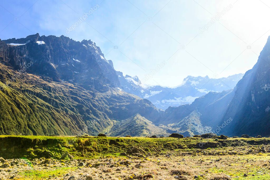 Daylight Over El Altar Volcano In Sangay National Park Ecuador View From Western To Orient