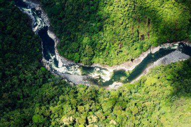 Ekvador And Dağları 'ndaki Pasta Nehri' nin temiz yeşil suyu.