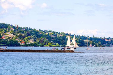 Cenevre 'de sakin bir yaz günü konukseverliği yansıtıyor