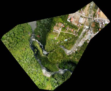 Orthorectified Drone Aerial Map Used In Photogrammetry clipart