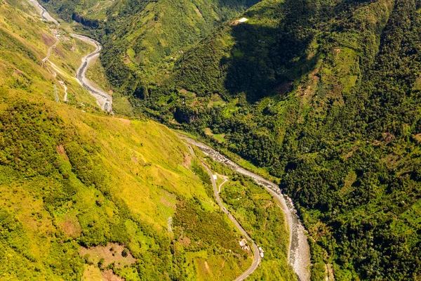 Ekvador Dağları Ndaki Pastaza Nehri Vadisi Pan Amerikan Yolu Yüksek — Stok fotoğraf