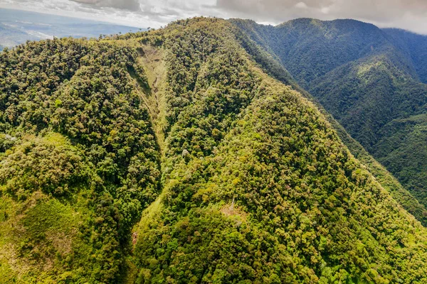 High Altitude Helicopter Shot Llanganates National Park Tungurahua Province Ecuador — Stock Photo, Image