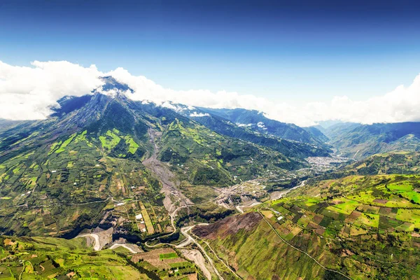 Tungurahua Volcano Eruption 2010 Ecuador South America 2Am Local Time — Stock Photo, Image