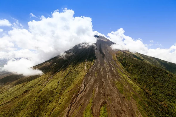 Aerial Shot Tungurahua Eruption Middle Ecuador High Altitud Full Size — Stock Photo, Image