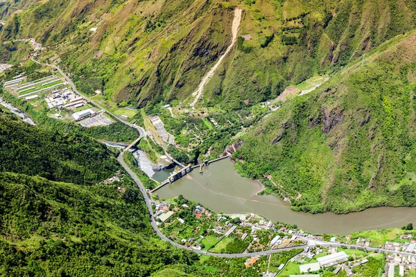 Agoyan Barrier Aerial Shot Full Size Chopper Provincia Tungurahua Ecuador — Foto de Stock