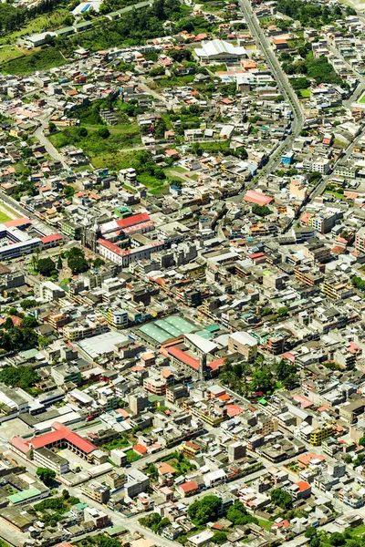 Banos Agua Provincia Santa Tungurahua Ecuador Aerial Telephoto Shot — Foto Stock