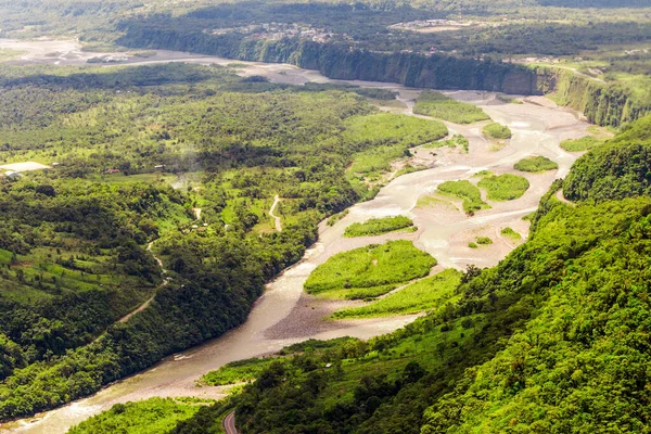 Pastaza River Basin Aerial Shot Low Altitude Full Size Helicopter — Stock Photo, Image