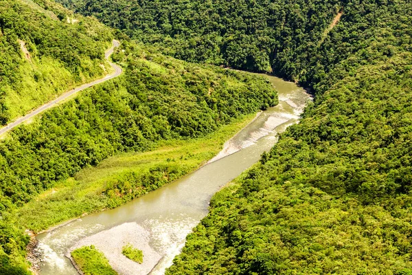 Pastaza River Valley Ecuadoriaanse Andes Pan American Road Hoogte Full — Stockfoto