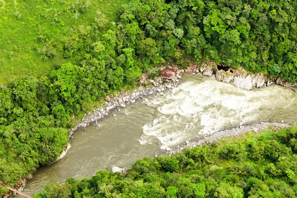 Pastaza River Basin Aerial Shot Low Altitude Full Size Helicopter — Stock Photo, Image