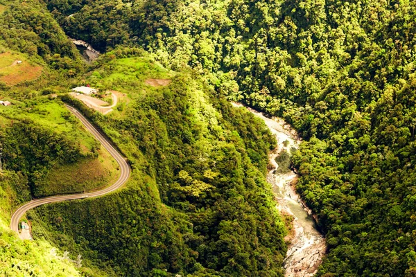 Vallée Rivière Pastaza Dans Les Andes Équatoriennes Route Panaméricaine Haute — Photo