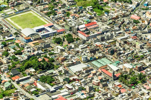 Banos Agua Regione Santa Tungurahua Ecuador Aerial Telephoto Shot — Foto Stock