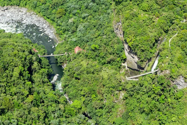 パイロン 悪魔の滝 エクアドルのエクアドル空撮 — ストック写真
