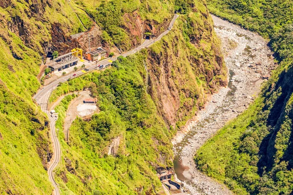 Ekvador Dağları Ndaki Pastaza Nehri Vadisi Pan Amerikan Yolu Yüksek — Stok fotoğraf