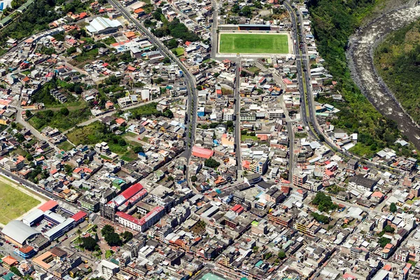 Regione Banos Tungurahua Ecuador Aerial Telephoto Shot — Foto Stock