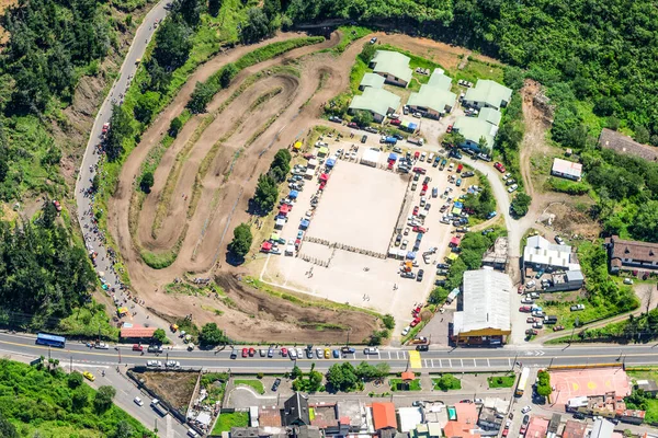 High Altitud Bild Einer Öffentlichen Veranstaltung Banos Agua Santa Tungurahua — Stockfoto