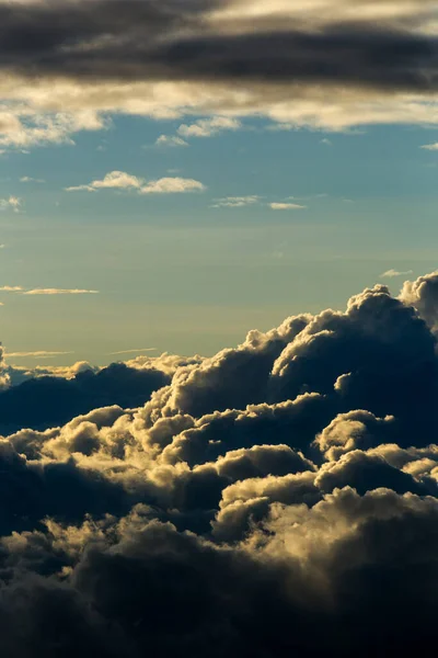 Paesaggio Nuvoloso Tramonto Alta Altitudine Nelle Ande Circa 5000M — Foto Stock