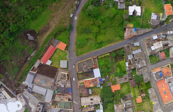 Ovanifrån Byggnader Banos Agua Santa Tungurahua Provinsen Dagsljuset Sydamerika — Stockfoto