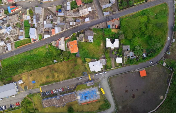 Aerial City View Urban Landscape Banos Agua Santa Tungurahua Province — Φωτογραφία Αρχείου