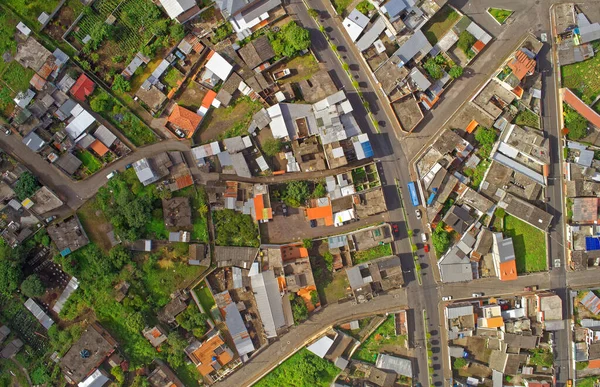 Suburbio Banos Agua Santa Latin American City Aerial View Tungurahua — Foto de Stock