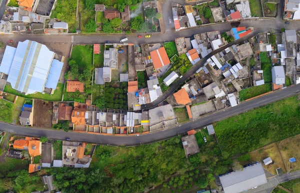 Latinamerikanska Staden Banos Agua Santa Antenn Stadsutsikt Volurahua Provinsen Sydamerika — Stockfoto