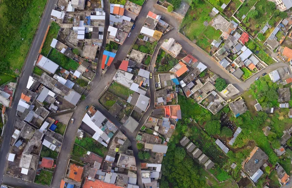 Tetti Urbani Vista Aerea Una Piccola Città Americana Latina Della — Foto Stock