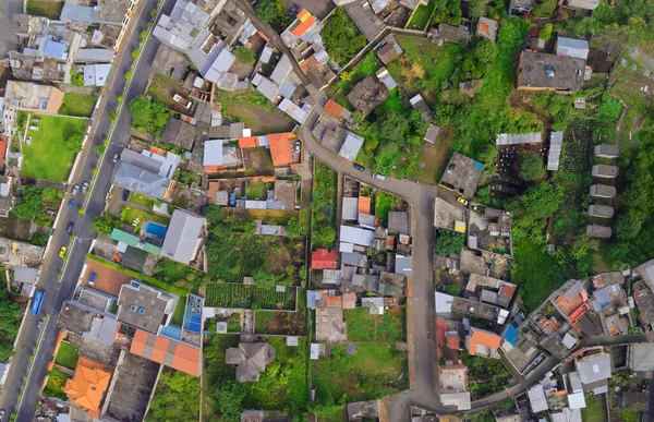 Città Urbana Veduta Panoramica Aerea Banos Agua Santa Città Latinoamericana — Foto Stock