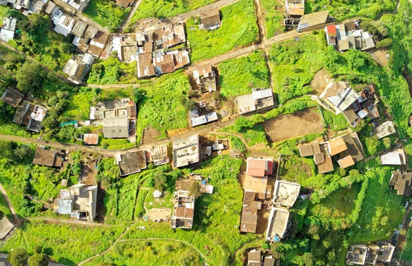 Quito Ecuador Periferia Quartiere Drone Foto Aerea — Foto Stock