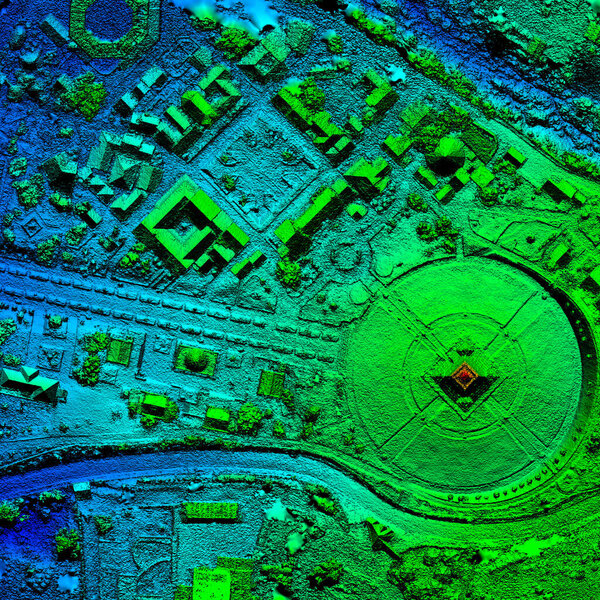 high resolution orthorectified orthorectification aerial map used for photogrammetry at centre of the world mitad del mundo in quito ecuador