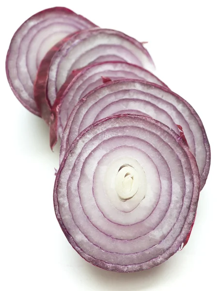Red onion slices — Stock Photo, Image