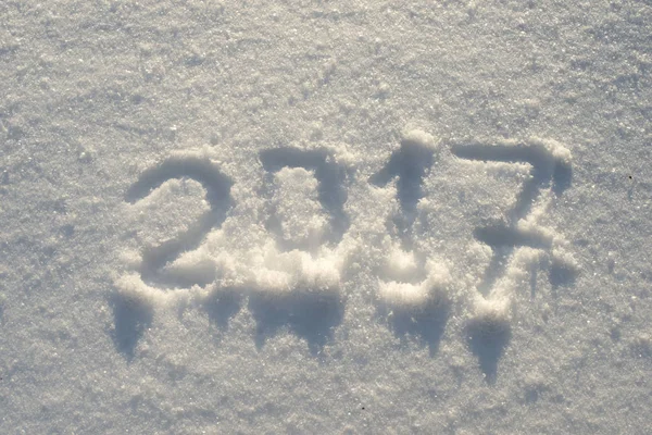 Year 2017 on snow — Stock Photo, Image