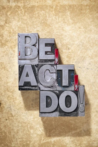 Be,act,do words — Stock Photo, Image