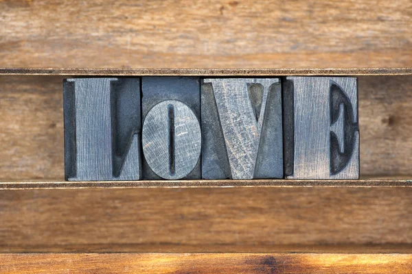 Bandeja de amor palabra — Foto de Stock