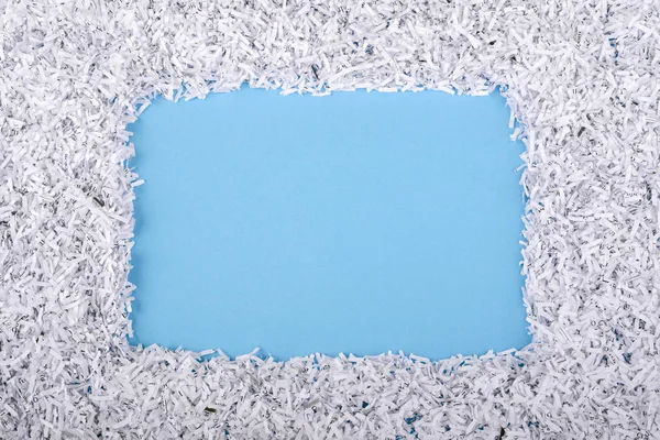 Paper frame on blue — Stock Photo, Image