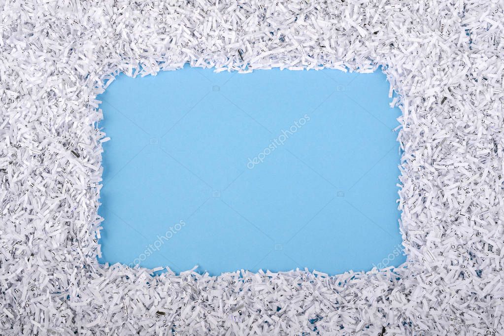  paper frame on blue